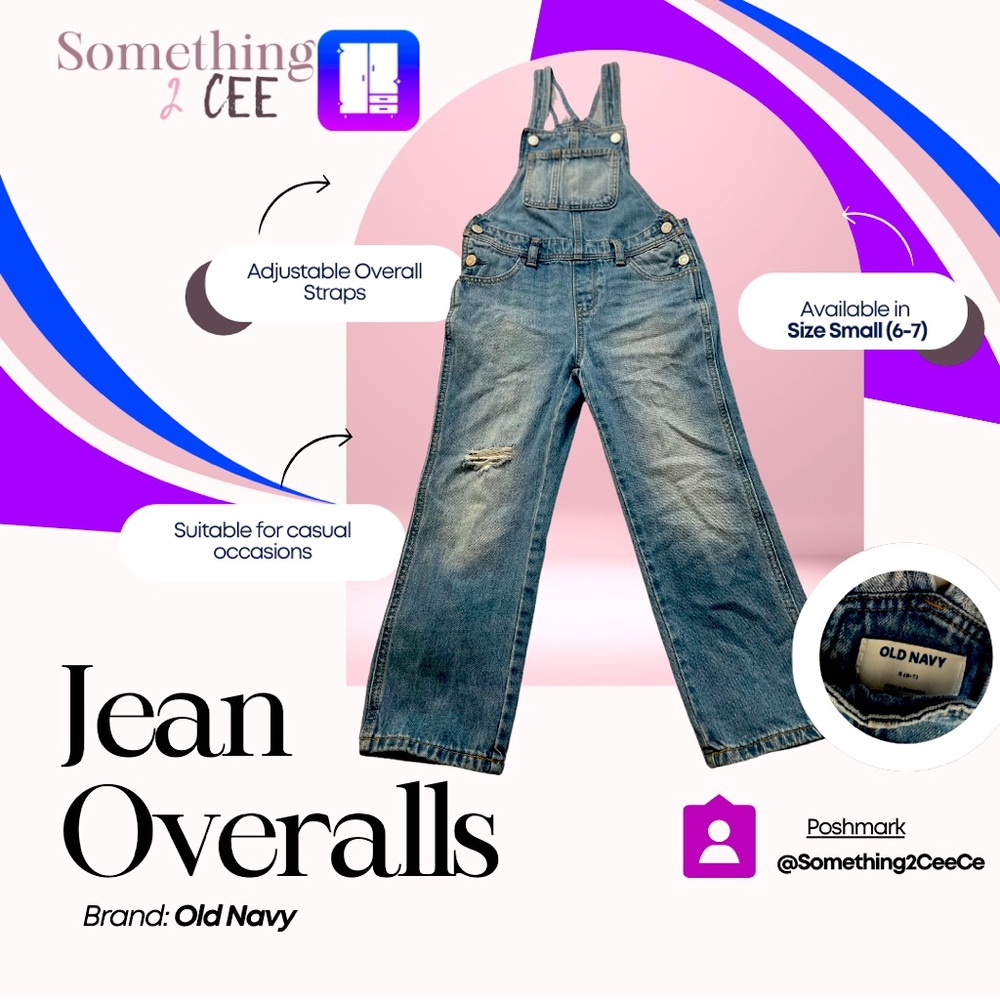 Jean Overalls Old Navy 
Size Child Small (6-7)